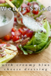 macro friendly wedge salad with macro friendly creamy blue cheese dressing recipe by www.lillieeatsandtells.com