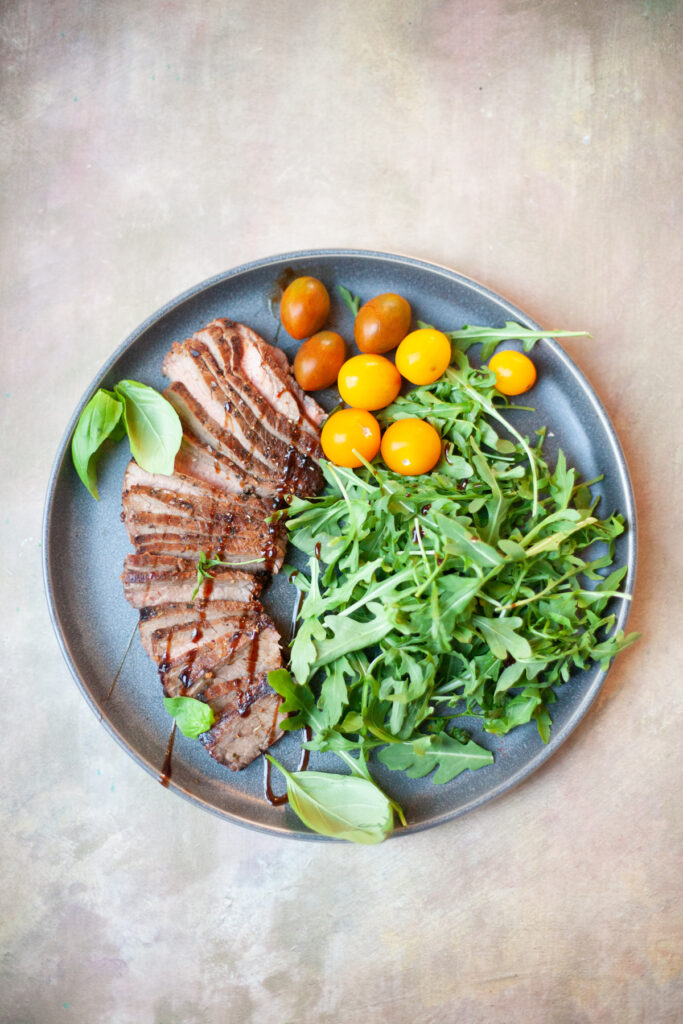 Balsamic Dijon Flank Steak by www.lillieeatsandtells.com