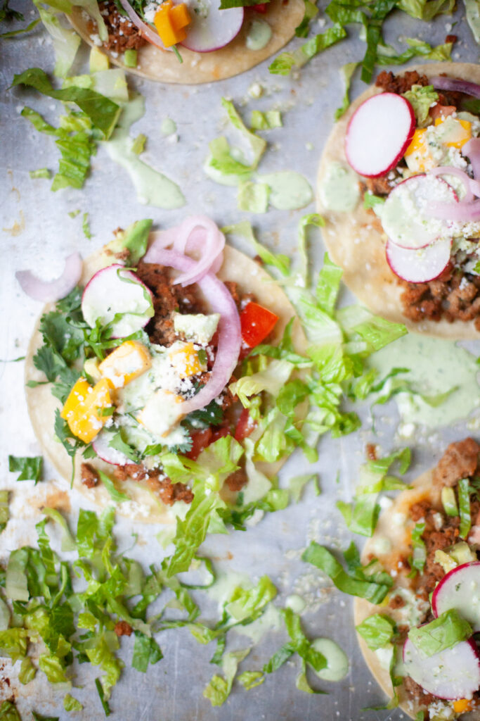 sheet pan tacos with mango and cotija cheese by www.lillieeatsandtells.com