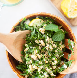 www.lillieeatsandtells.com recipe for Herb and Arugula Pasta Salad