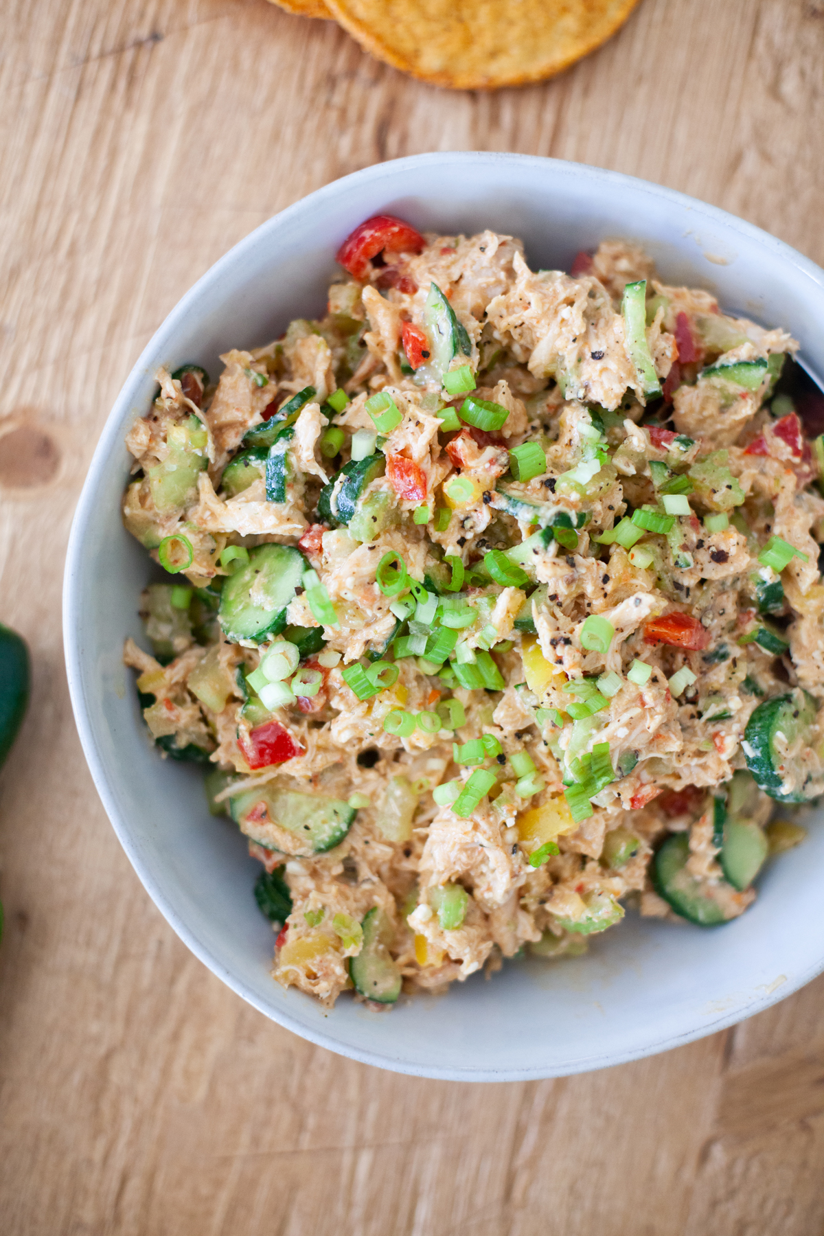 www.lillieeatsandtells.com recipe for romesco chicken salad