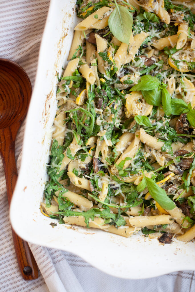 Mushroom Ricotta Pasta Bake by www.lillieeatsandtells.com