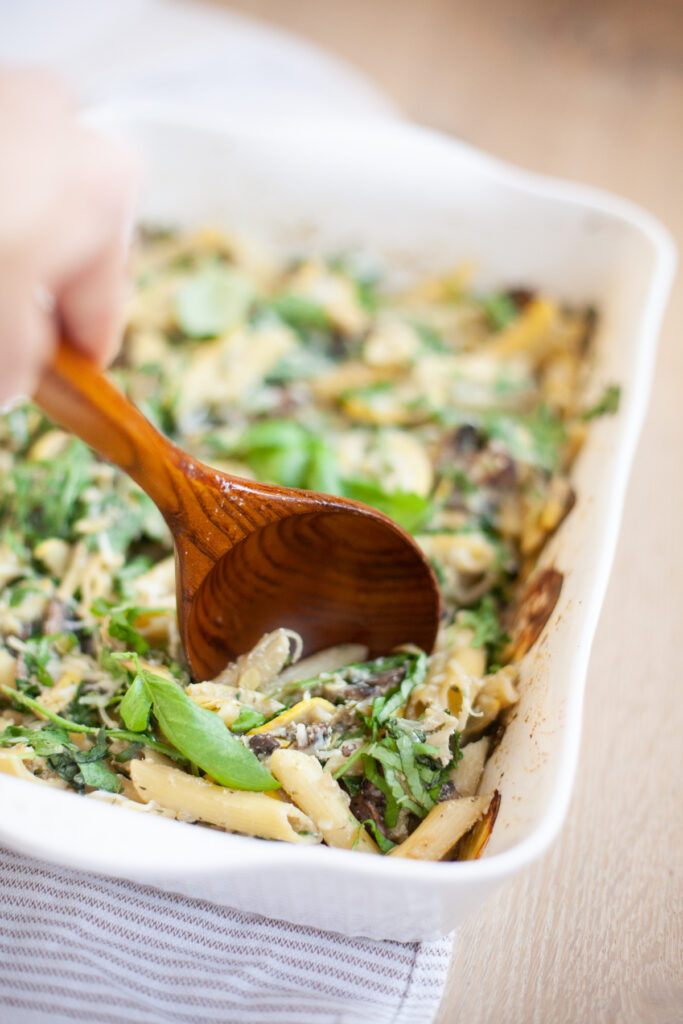 Mushroom Ricotta Pasta Bake by www.lillieeatsandtells.com