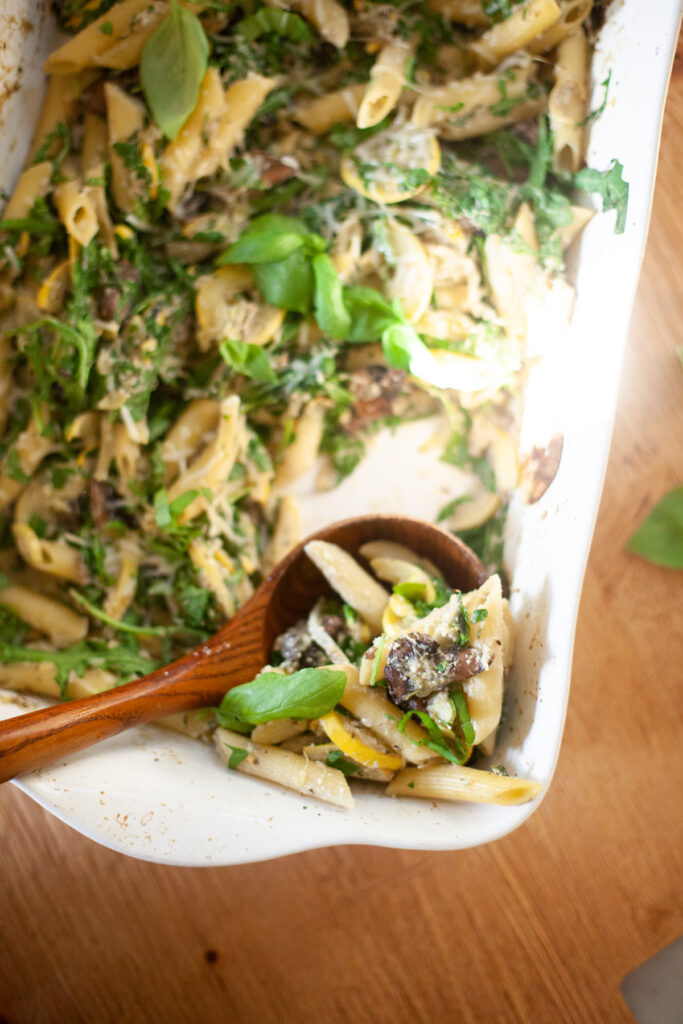 Mushroom Ricotta Pasta Bake by www.lillieeatsandtells.com