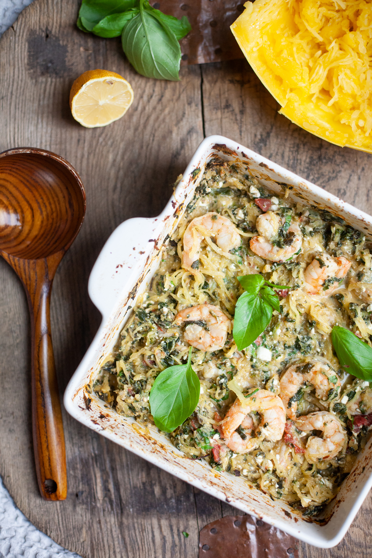Baked Ricotta Spaghetti Squash with Shrimp recipe by www.lillieeatsandtellscom.bigscoots-staging.com