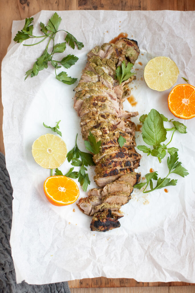 Cuban Grilled Pork Tenderloin recipe by www.lillieeatsandtells.com