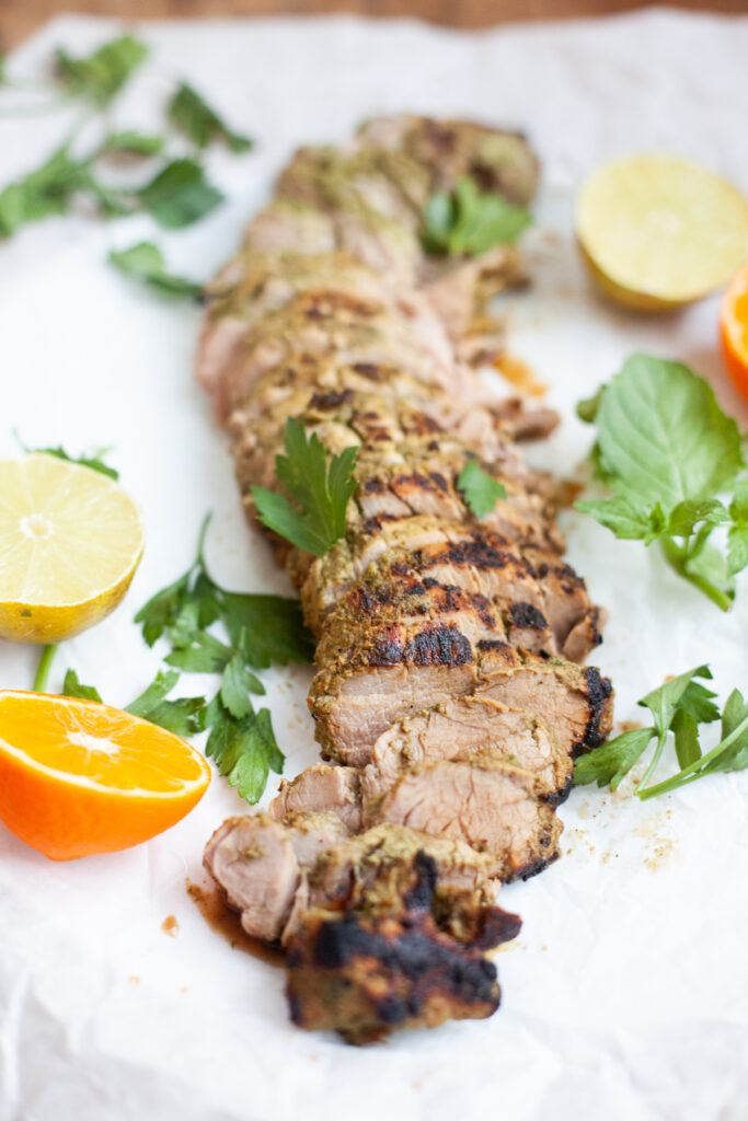 Cuban Grilled Pork Tenderloin recipe by www.lillieeatsandtells.com