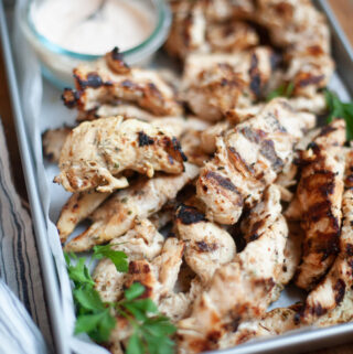 Herby Mediterranean Grilled Chicken Tenderloins