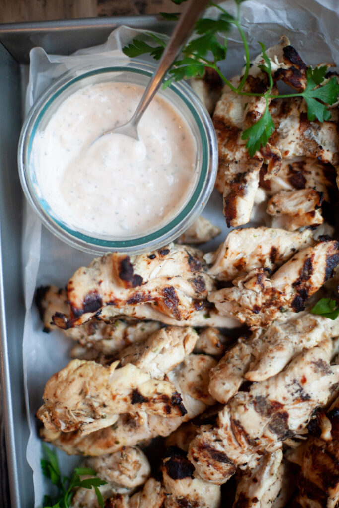 Herby Mediterranean Grilled Chicken Tenderloins recipe by www.lillieeatsandtells.com