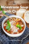 Minestrone soup with rotisserie soup