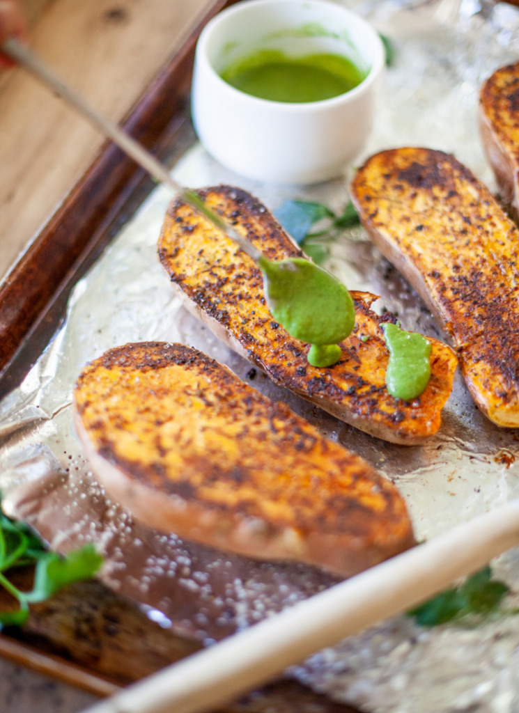 Dairy free green sauce. www.lillieeatsandtells.com