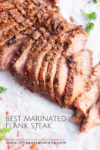 You are not going to be able to turn down this macro-friendly recipe for the best marinated flank steak. www.lillieeatsandtells.com