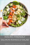 You are going to love this macro-friendly salmon romesco salad. www.lillieeatsandtells.com