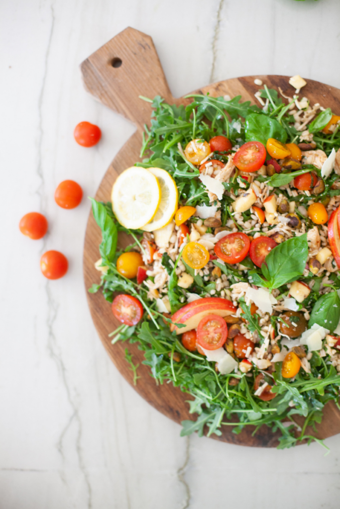 Try this recipe for my arugula barley salad with lemon and parmesan. www.lillieeatsandtells.com