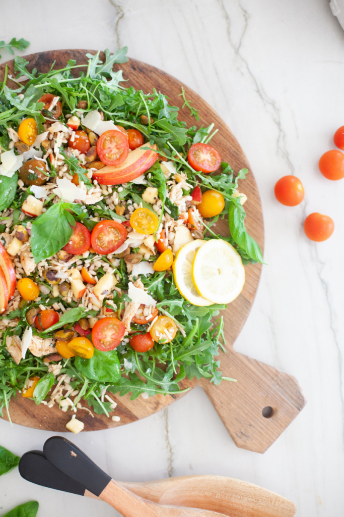 You'll fall in love with this arugula barley salad with lemon and parmesan. www.lillieeatsandtells.com