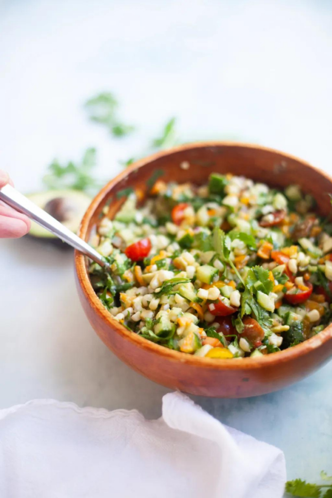 corn salsa as a side for father's day www.lillieeatsandtells.com