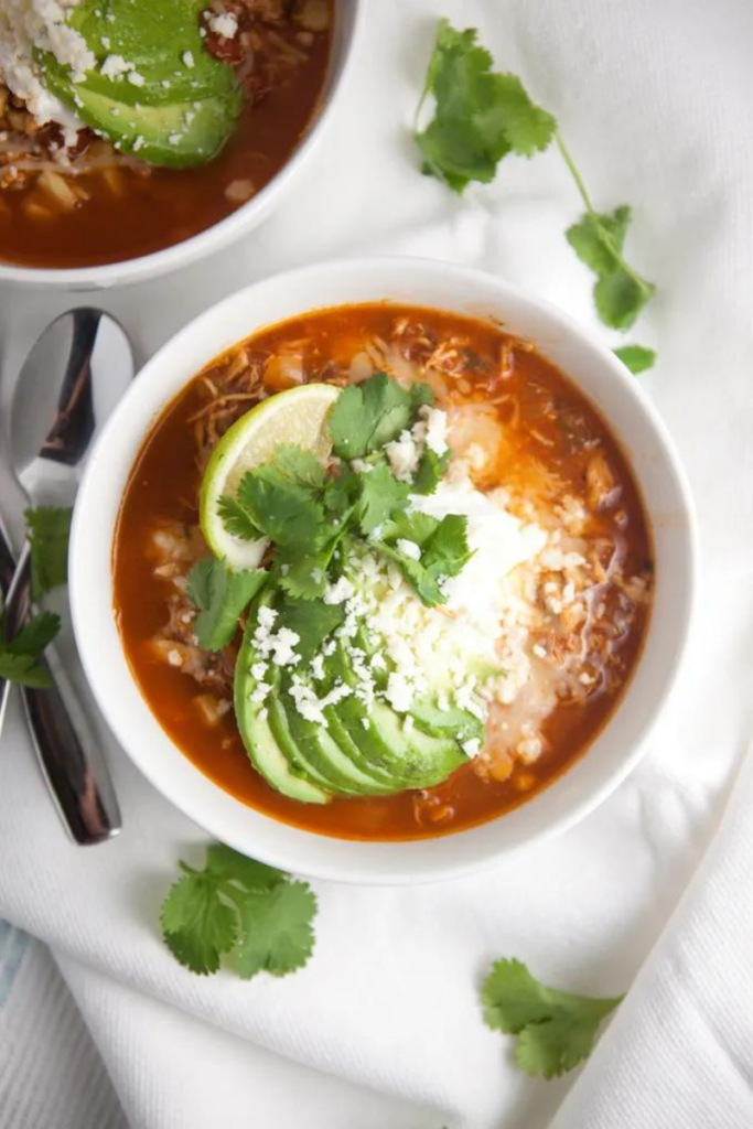 instant pot chicken tortilla soup www.lillieatsandtells.com