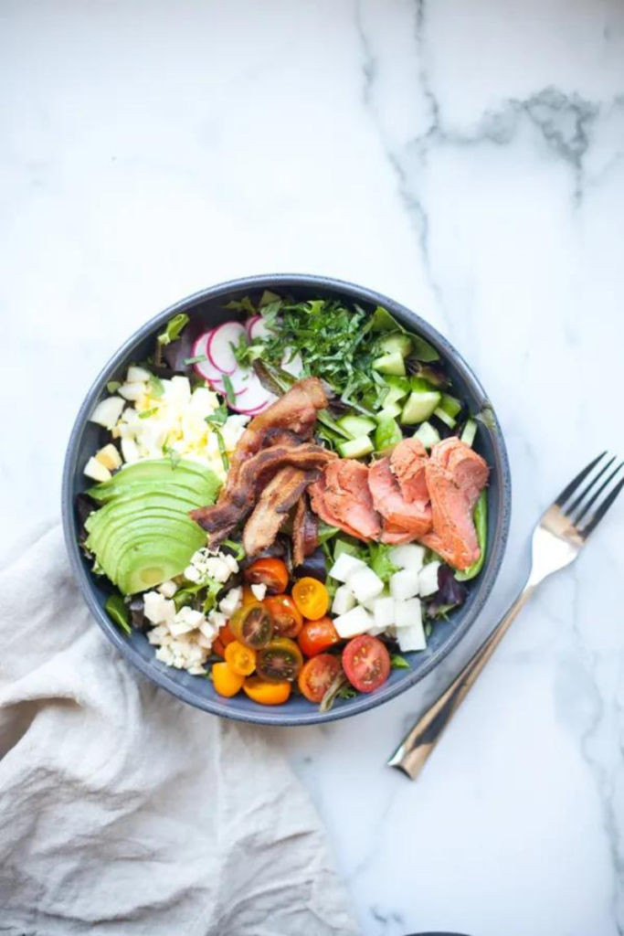 blackened salmon cobb www.lillieeatsandtells.com