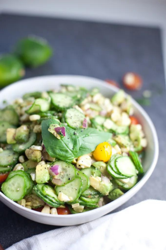 corn cucumber salad www.lillieeatsandtells.com