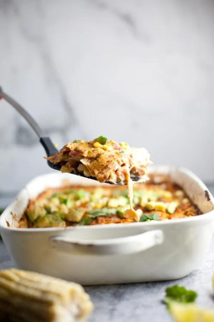 creamy green chili chicken bake www.lillieeatsandtells.com