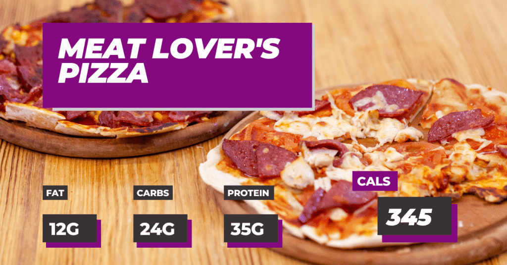 Meat Lover's Pizza Recipe - 12g Fat, 24g Carbs, 35g Protein and 345 Calories per pizza