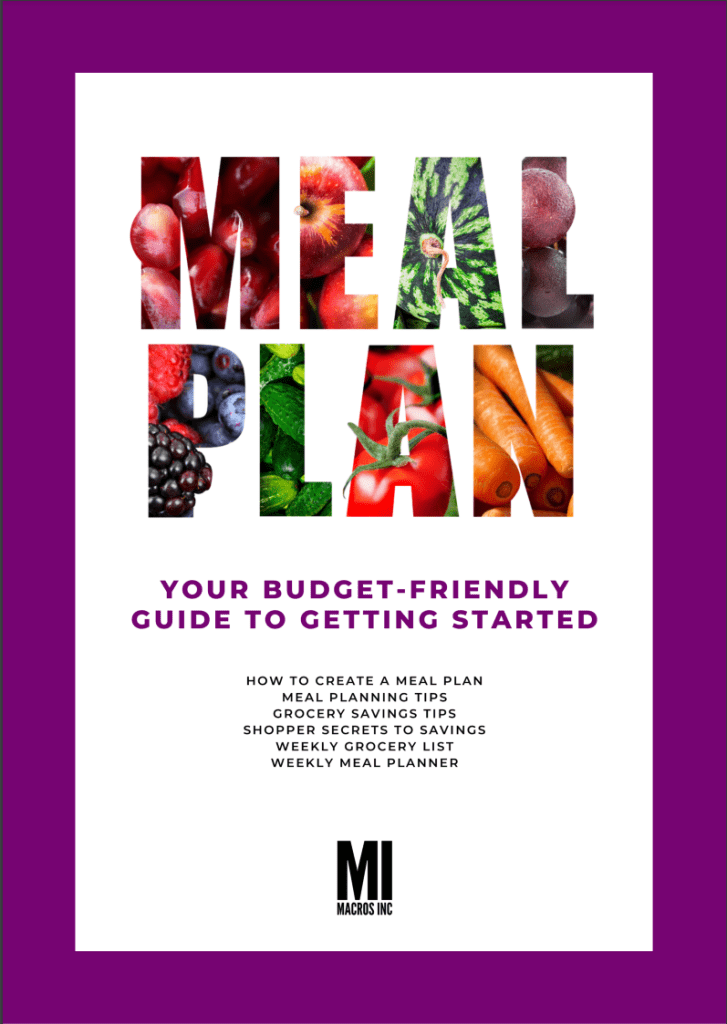 Macros Inc free meal planner template cover