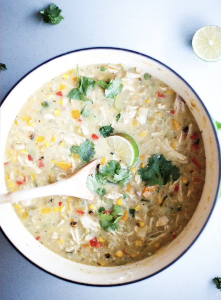 One Pot Skinny White Chicken Chili