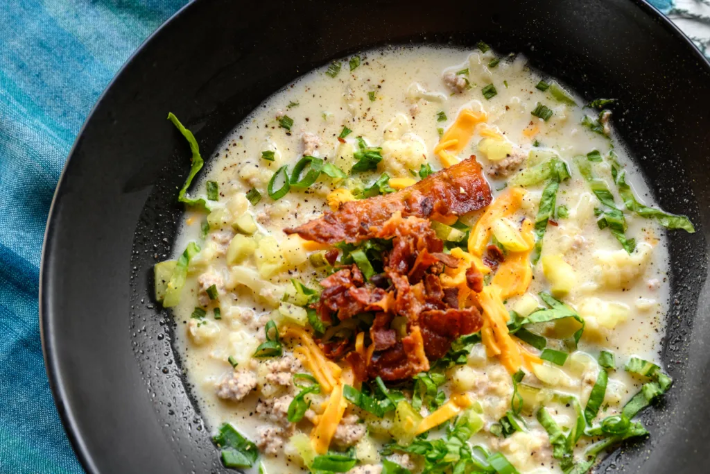 Low-Fat Cheeseburger Soup