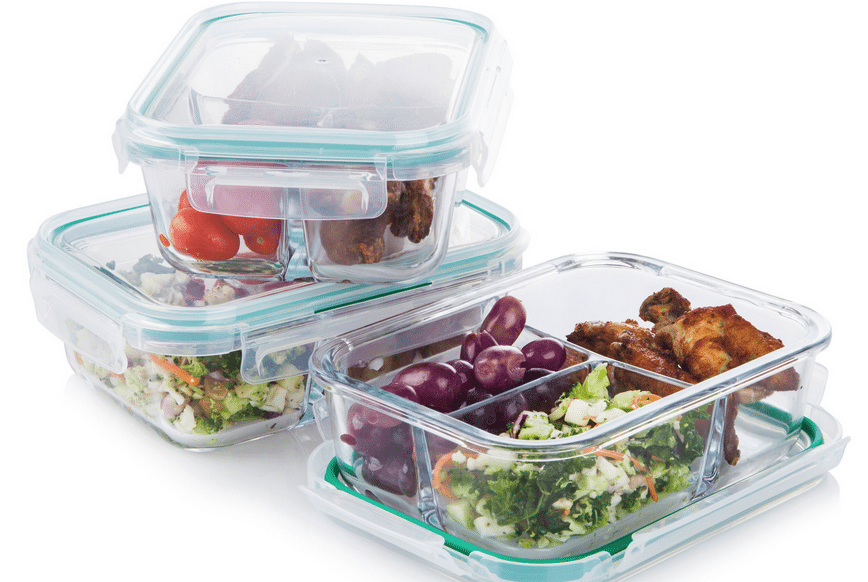 meal prep storage in glass jars