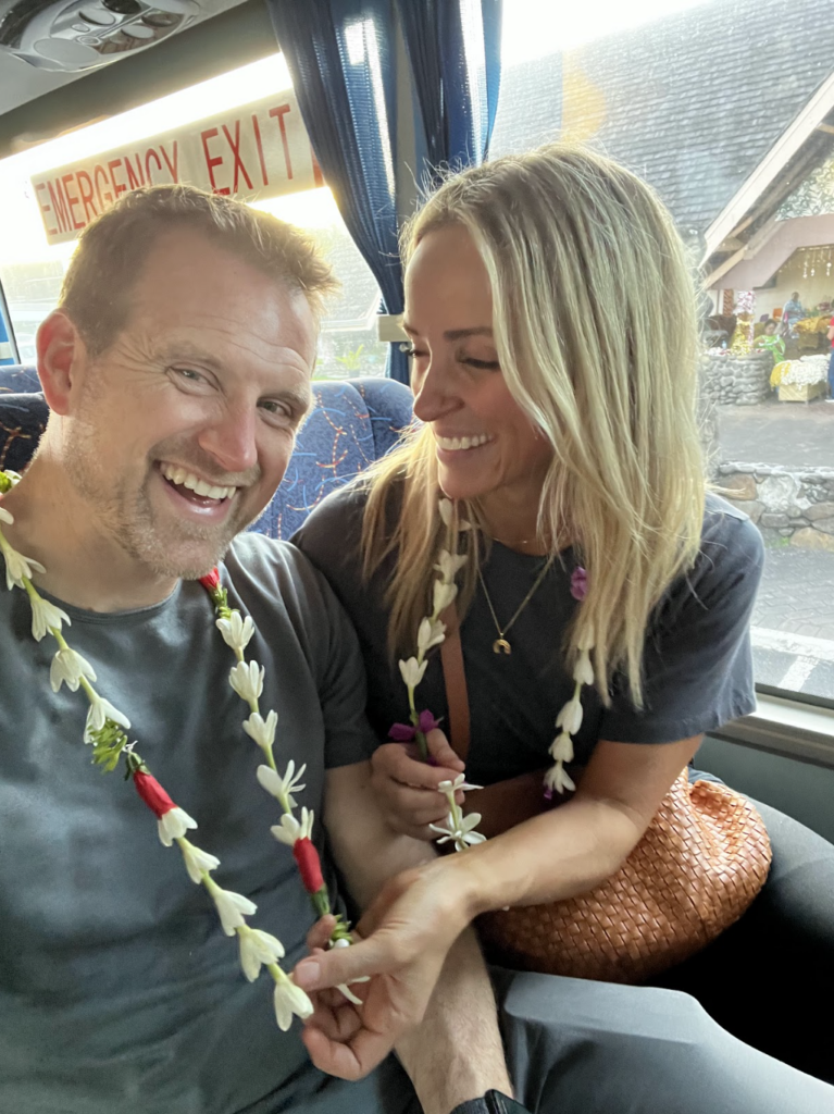 Lillie and her husband in Moorea