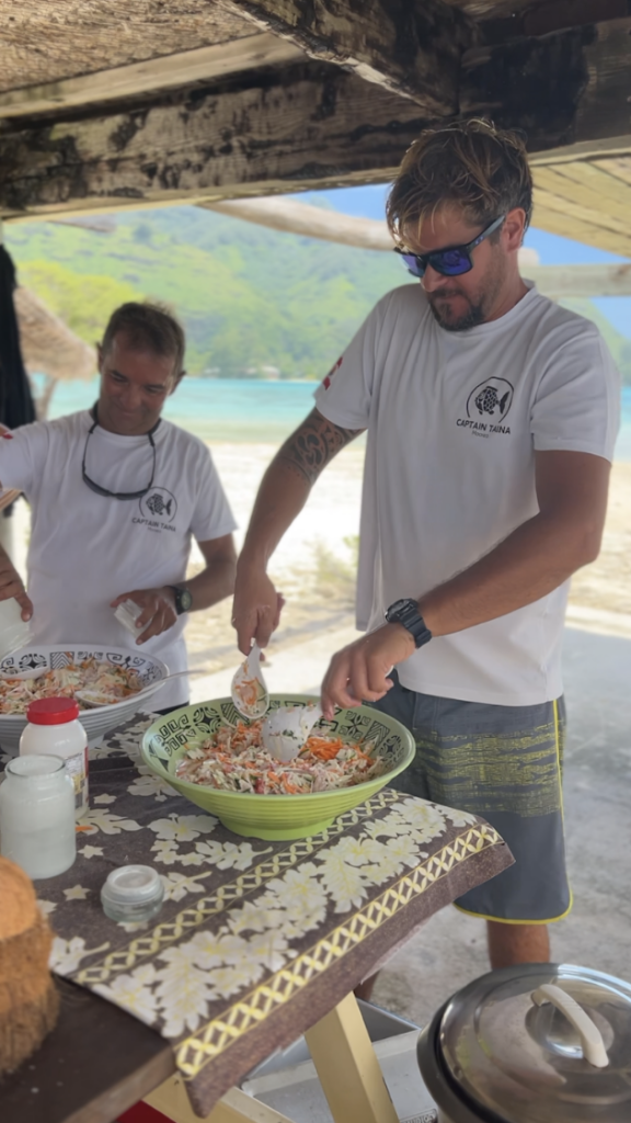 Crew making lunch