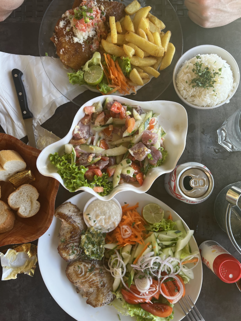 Lunch of Poisson Cru on Moorea