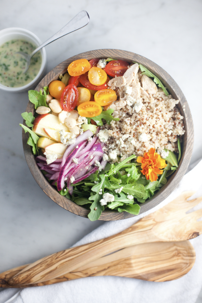 Creamy Apple Cider Vinaigrette with a salad
Lillie Eats and Tells