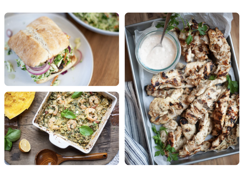 Dinners for the meal plan