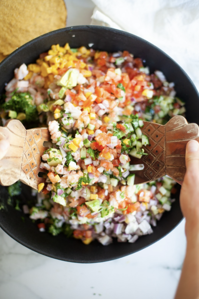 Chopped Shrimp Ceviche Salad by Lillieeatsandtells.com