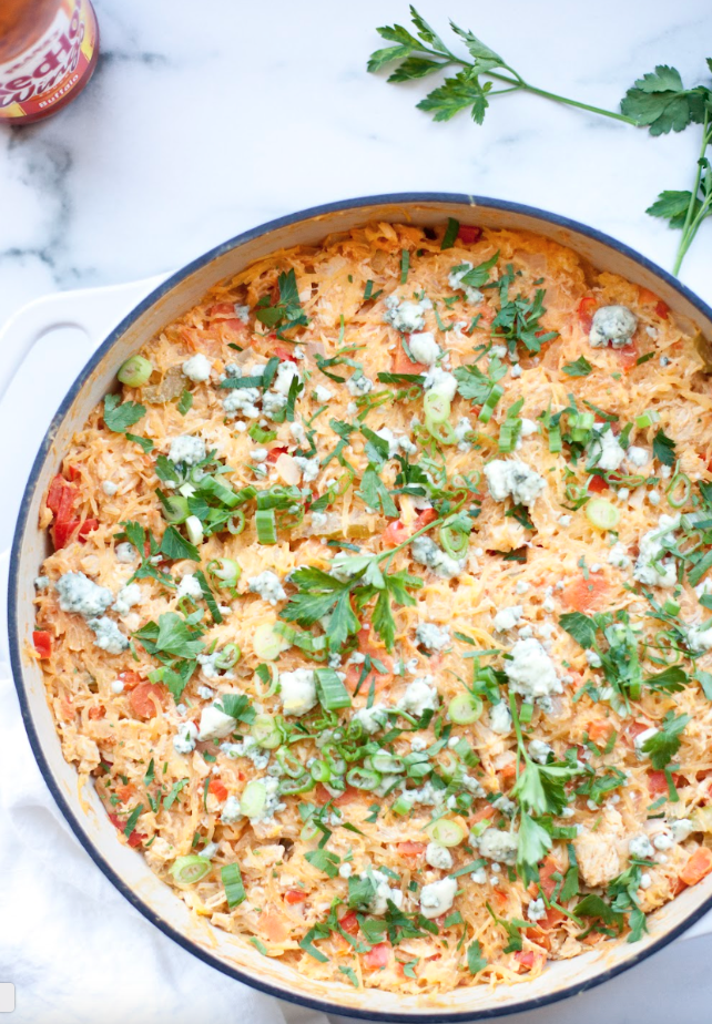 Macro-friendly Spaghetti Squash Recipes: Buffalo Chicken Skillet
Lillieeatsandtells.com
