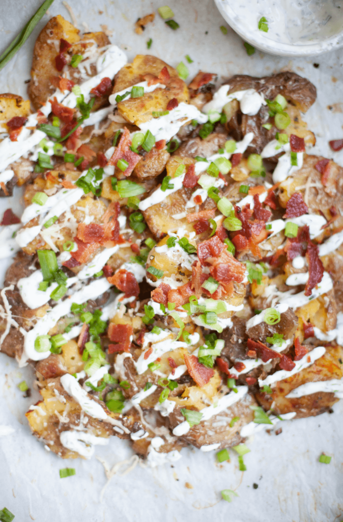 Macro-friendly Loaded Smashed Potatoes