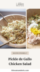 Pinterest Pin: Bowl of Pickle Chicken Salad