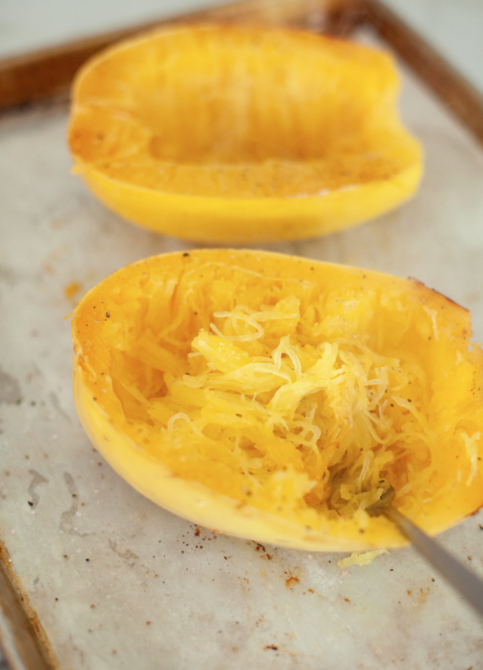 Spaghetti Squash just out of the oven