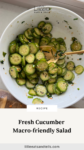 Pinterest Pin of Sesame Cucumber Salad