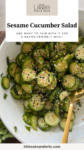 Pinterest Pin of Sesame Cucumber Salad