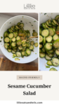 Pinterest Pin of Sesame Cucumber Salad
