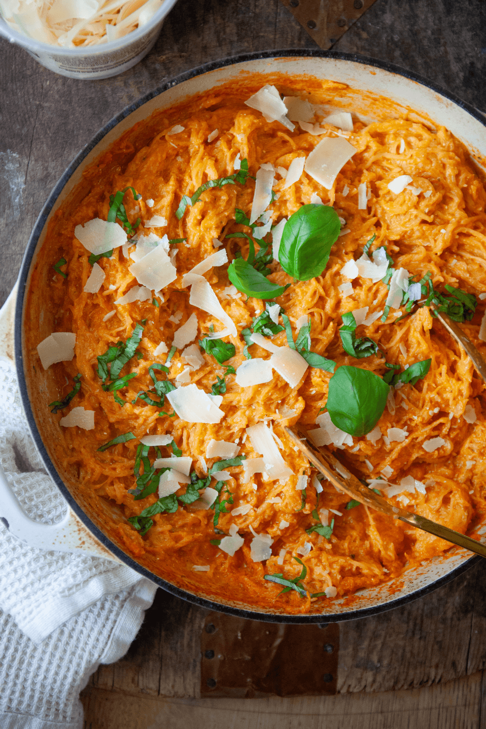 Cottage Cheese Spaghetti Squash Marinara