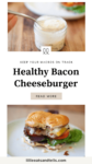 Image with photo of secret sauce on top and photo of cheeseburger at the bottom.