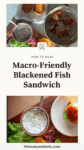 Ingredients for fish sandwich on plates and tartar sauce in bowls