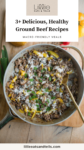 Large pan full of ground beef philly skillet.