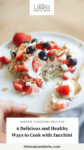 Close up of the Dairy-Free Lemon Blueberry Baked Zucchini Oats recipe.