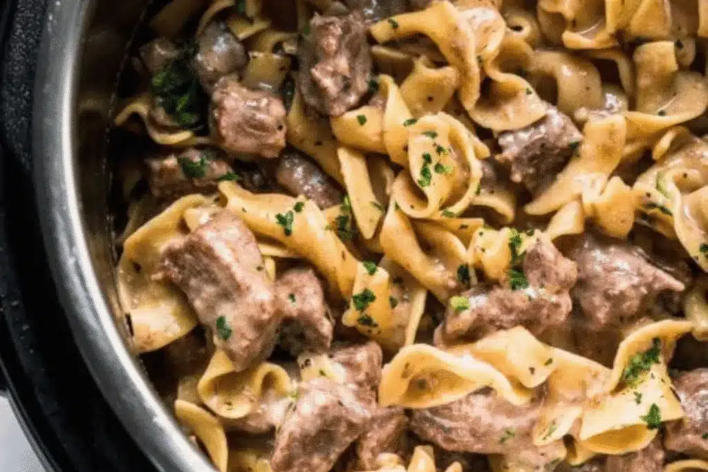 Macro-Friendly Insta Pot Beef Stroganoff