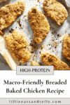 Pinterest pin for baked breaded chicken.