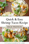 Pinterest pin for easy shrimp tacos.